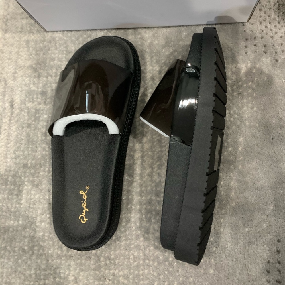Black transparent slides
